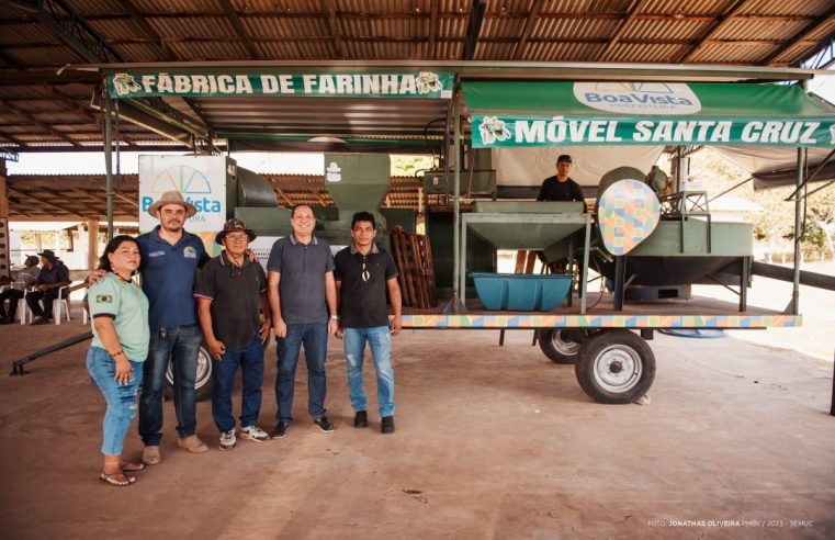Comunidades indígenas de Boa Vista recebem 2ª casa de farinha móvel para fortalecer agricultura familiar