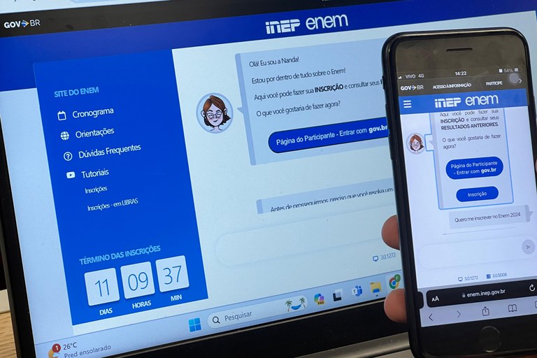 Enem 2026 – MEC envia mensagens de alerta e reforça prazo final da gratuidade até sexta (24)