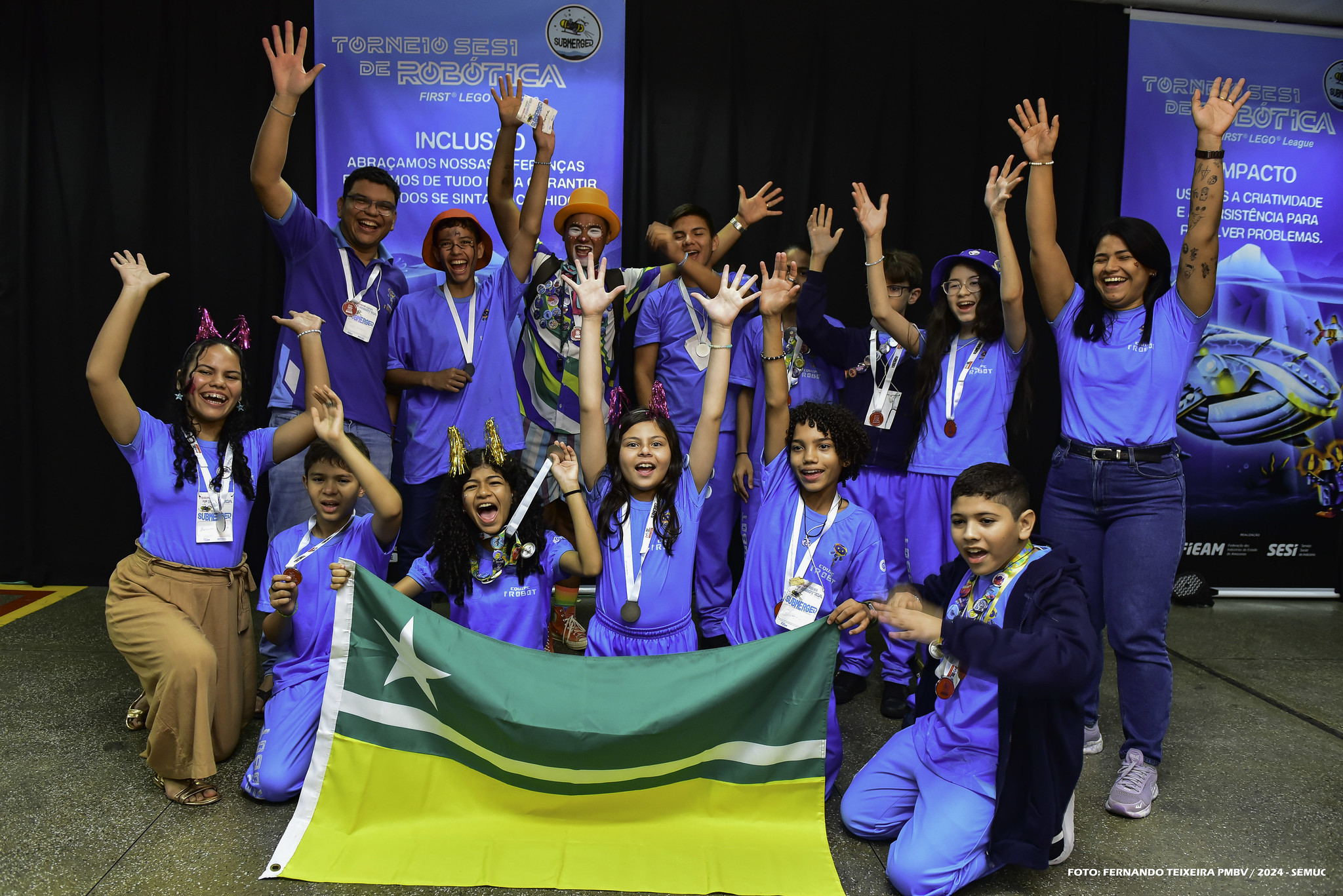 Equipe I, Robot, de Boa Vista, apresenta projeto inovador com foco na preservação ambiental em Torneio de Robótica de Manaus