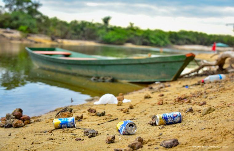Prefeitura retira cerca de 4 toneladas de lixo por semana dos balneários de Boa Vista