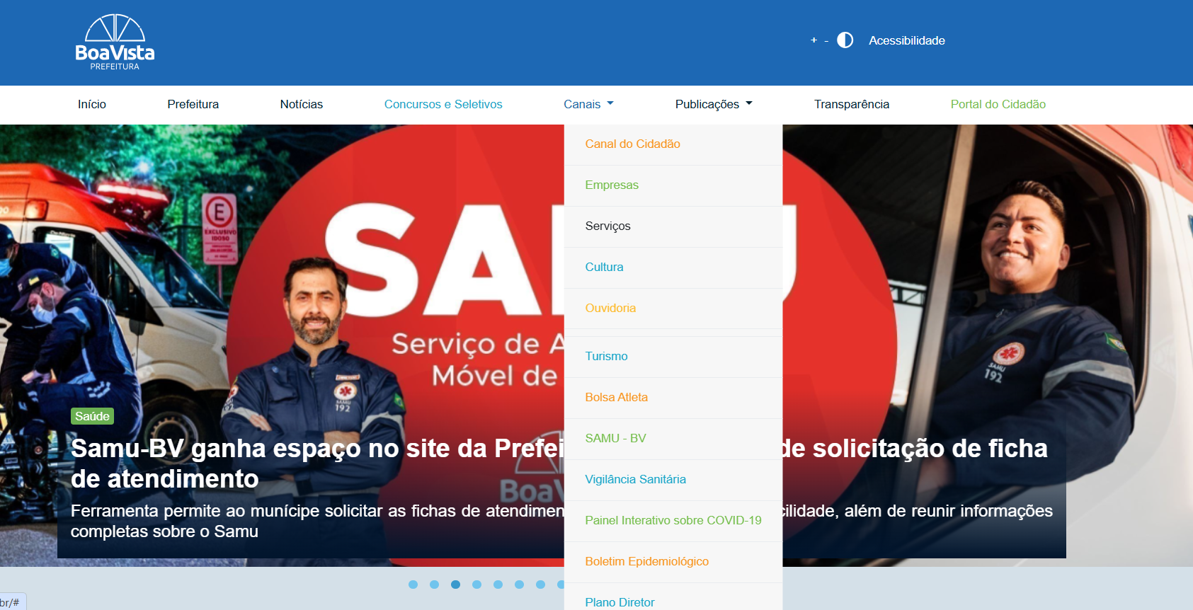 Site da prefeitura passa a contar com serviço de solicitação de ficha de atendimento do Samu-BV