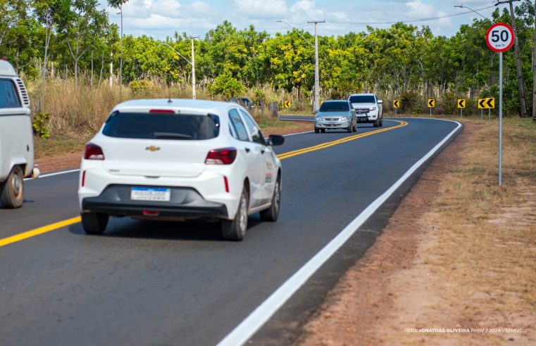 Entrada do João de Barro tem sinalização de trânsito revitalizada e instalação de placas de trânsito