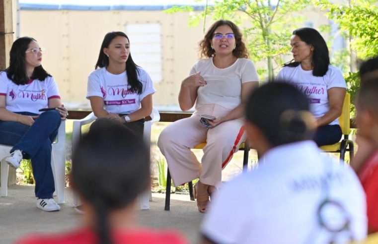 COMBATE À VIOLÊNCIA – Migrantes atendidas pela Acnur participam de roda de conversa sobre direitos das mulheres