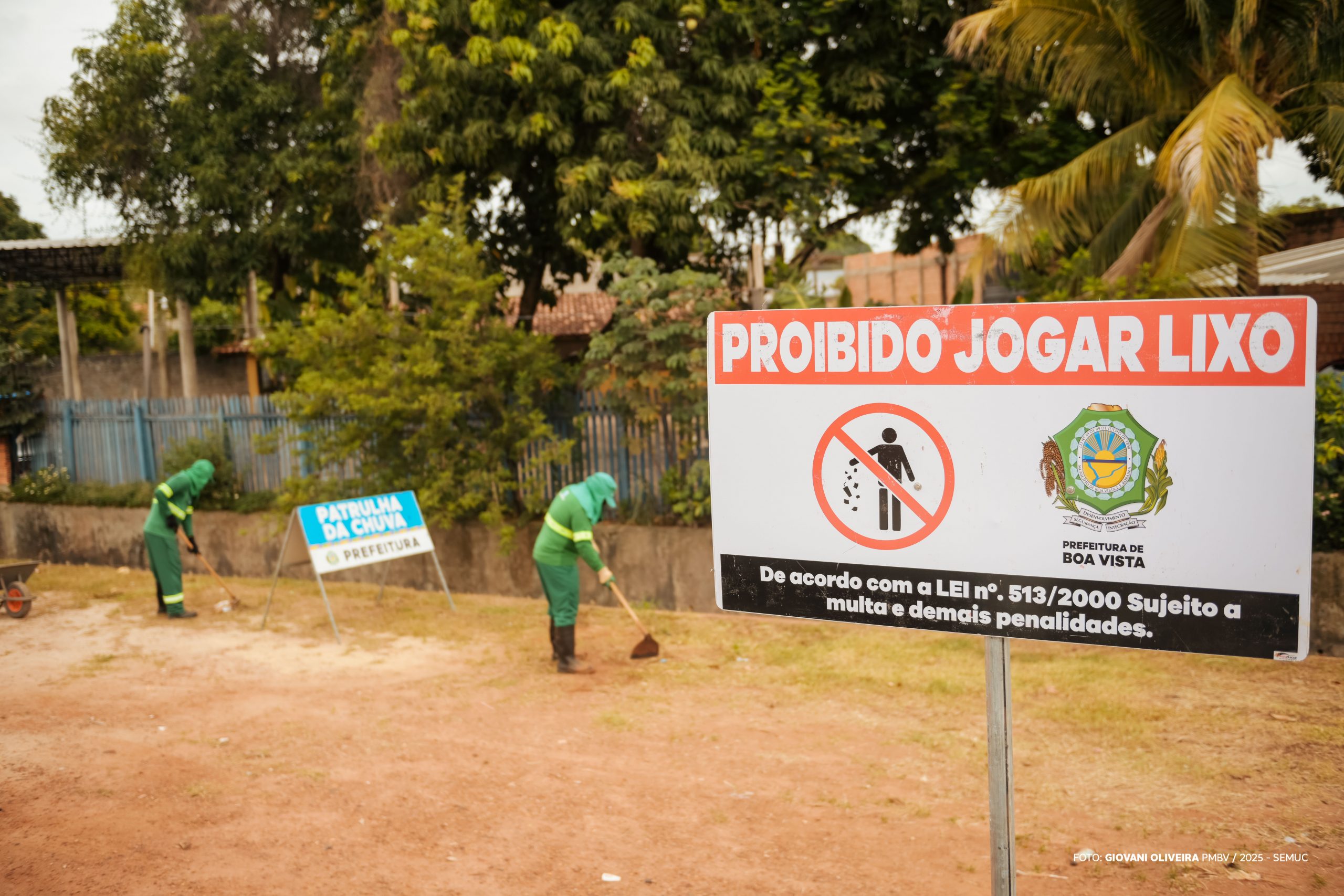 Patrulha da Chuva retira 480 mil toneladas de lixo e instala 126 placas para combater descarte irregular em Boa Vista