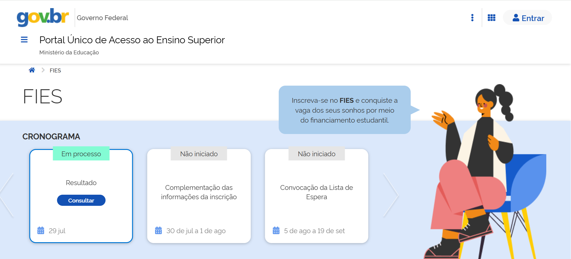Fies 2025 divulga lista de pré-selecionados para o segundo semestre