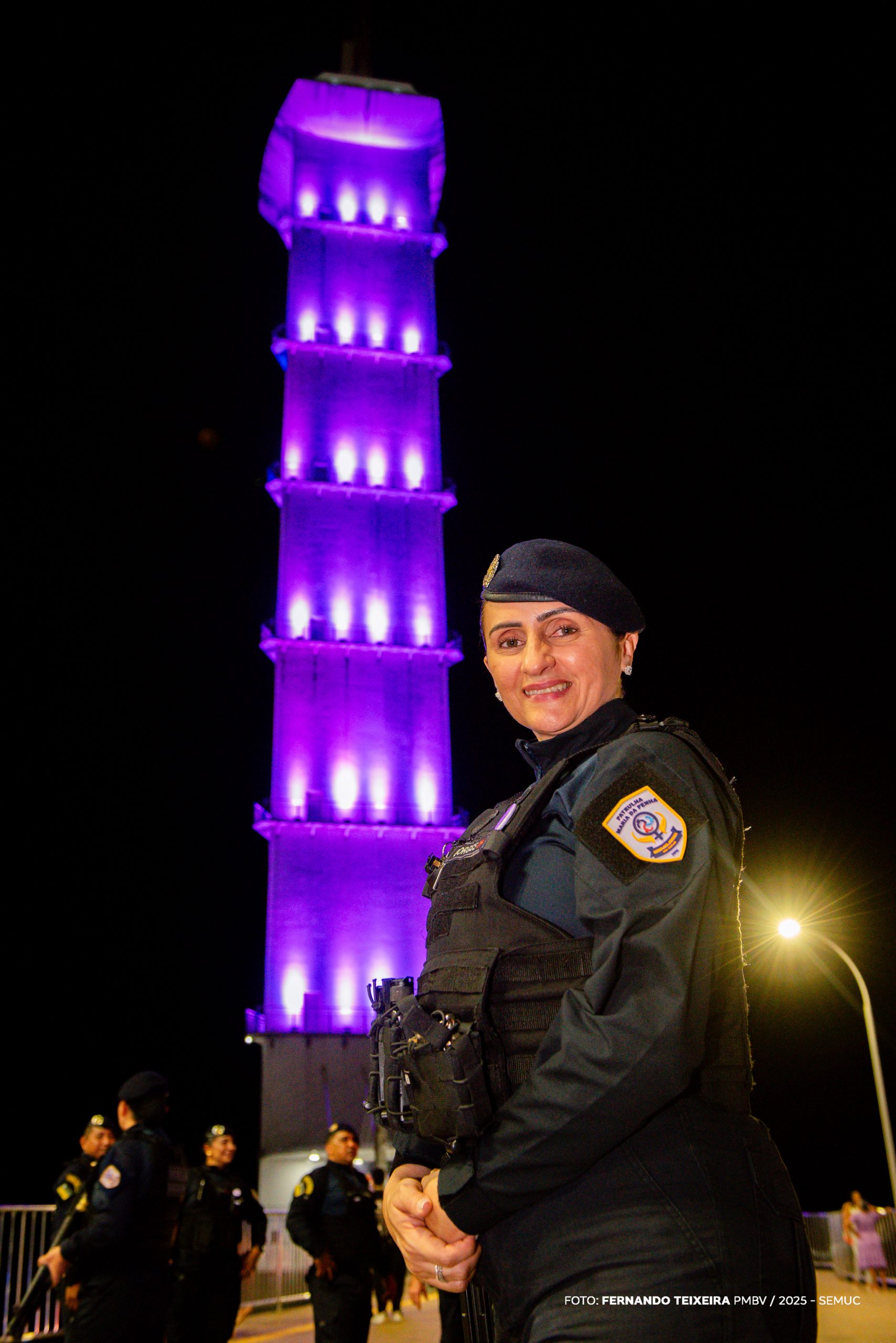Mirante Edileusa Lóz ganha tons de roxo e inaugura campanha Agosto Lilás em Boa Vista