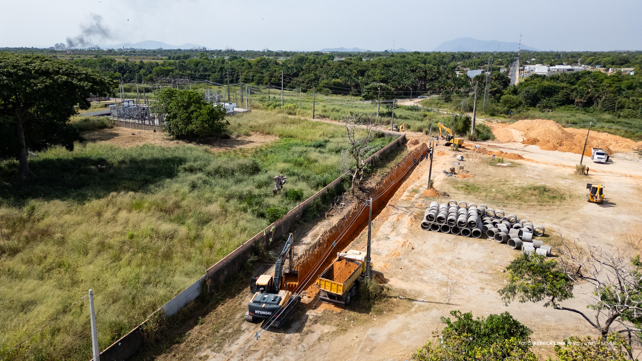 Sete bairros de Boa Vista recebem obras de drenagem e pavimentação