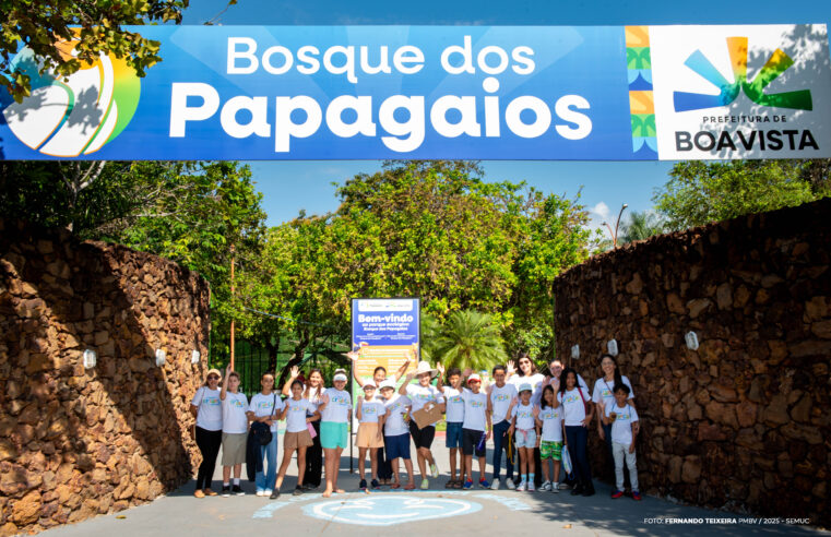 Participantes do Comitê das Crianças participam de plantio e oficina de sementes em área de preservação no Bosque dos Papagaios
