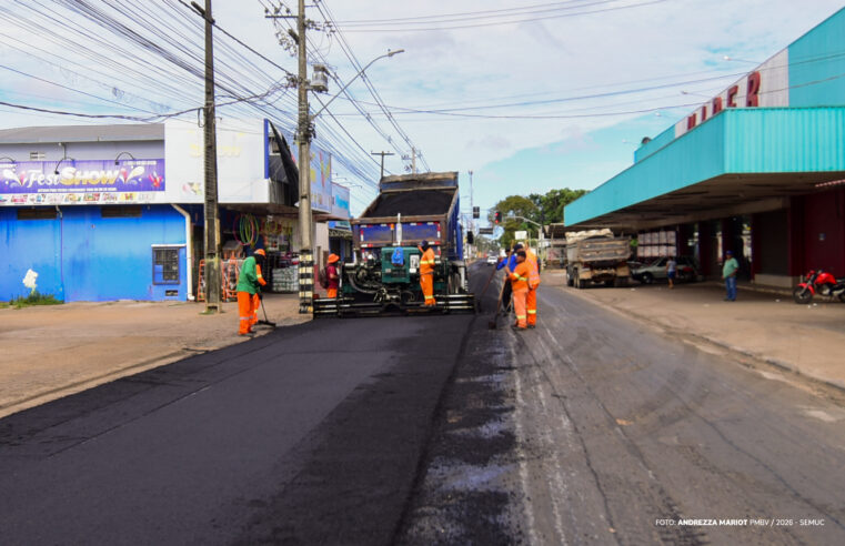 Recapeamento da avenida Estrela D’alva avança com 4 km de novo pavimento