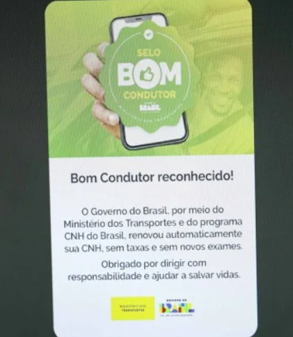 Bom Condutor – Renovação automática da CNH já está em vigor