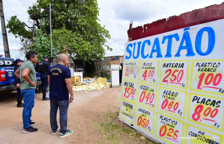 Ferros-velhos passam por fiscalização regular para combater venda de materiais furtados