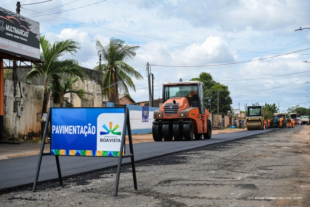 Prefeitura intensifica obras de pavimentação no bairro Jóquei Clube