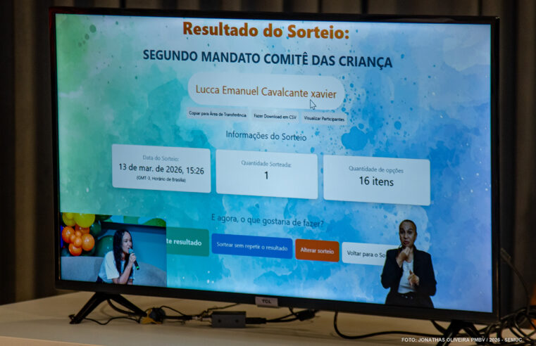 Sorteio seleciona 48 crianças para novo ciclo do Comitê em Boa Vista