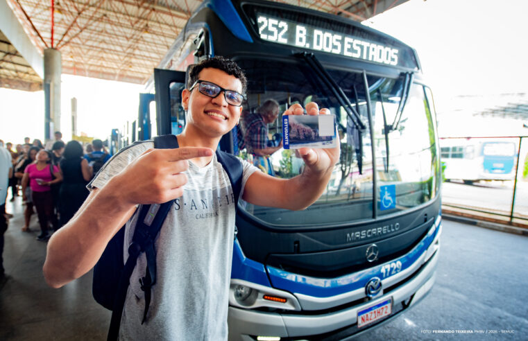 Passe Livre Estudantil já soma 480 mil passagens gratuitas desde fevereiro em Boa Vista
