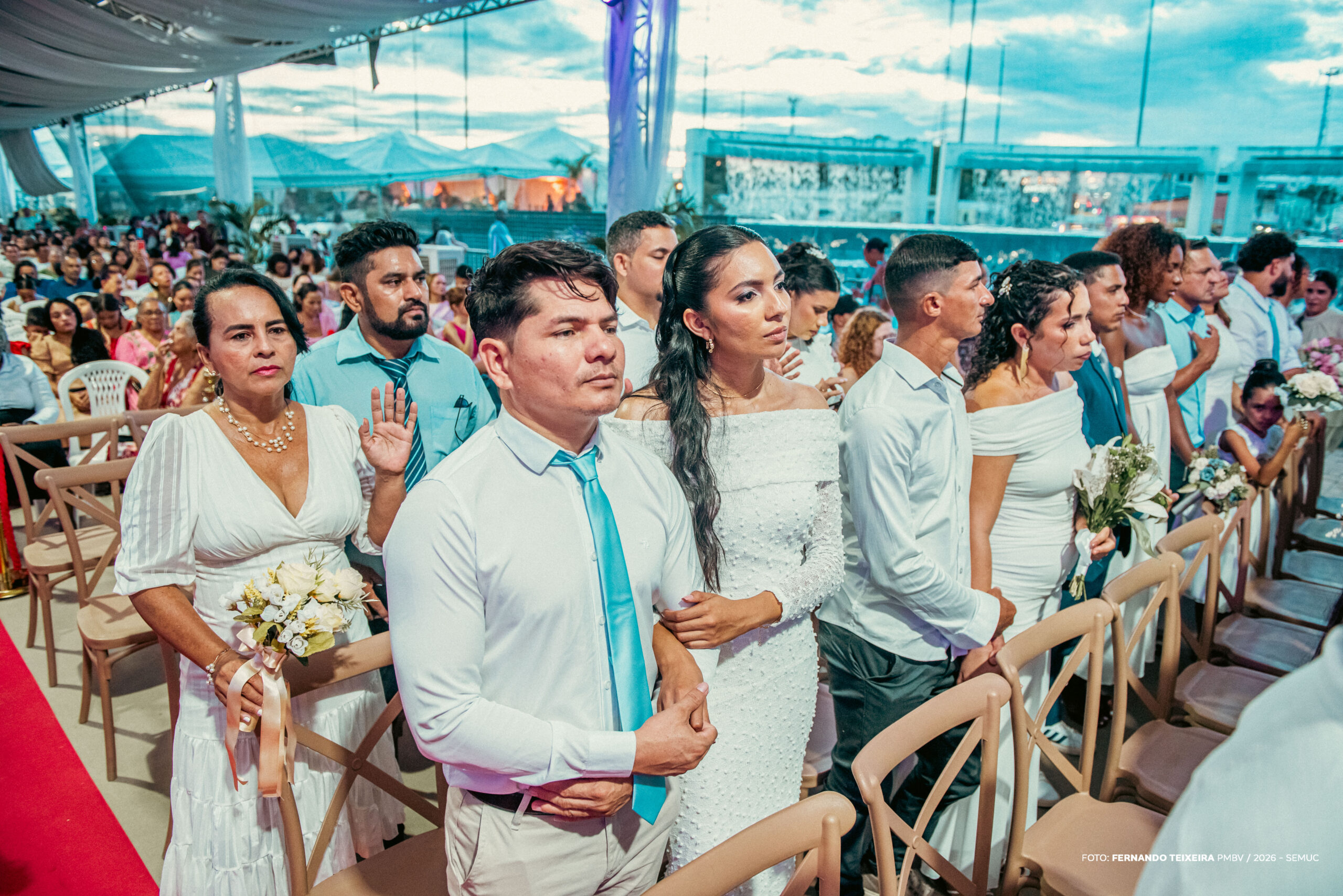 Casamento coletivo reúne 265 casais no Parque do Rio Branco, em Boa Vista