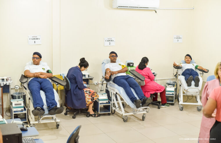 Hemoraima recebe apoio da Guarda Municipal de Boa Vista em doação de sangue