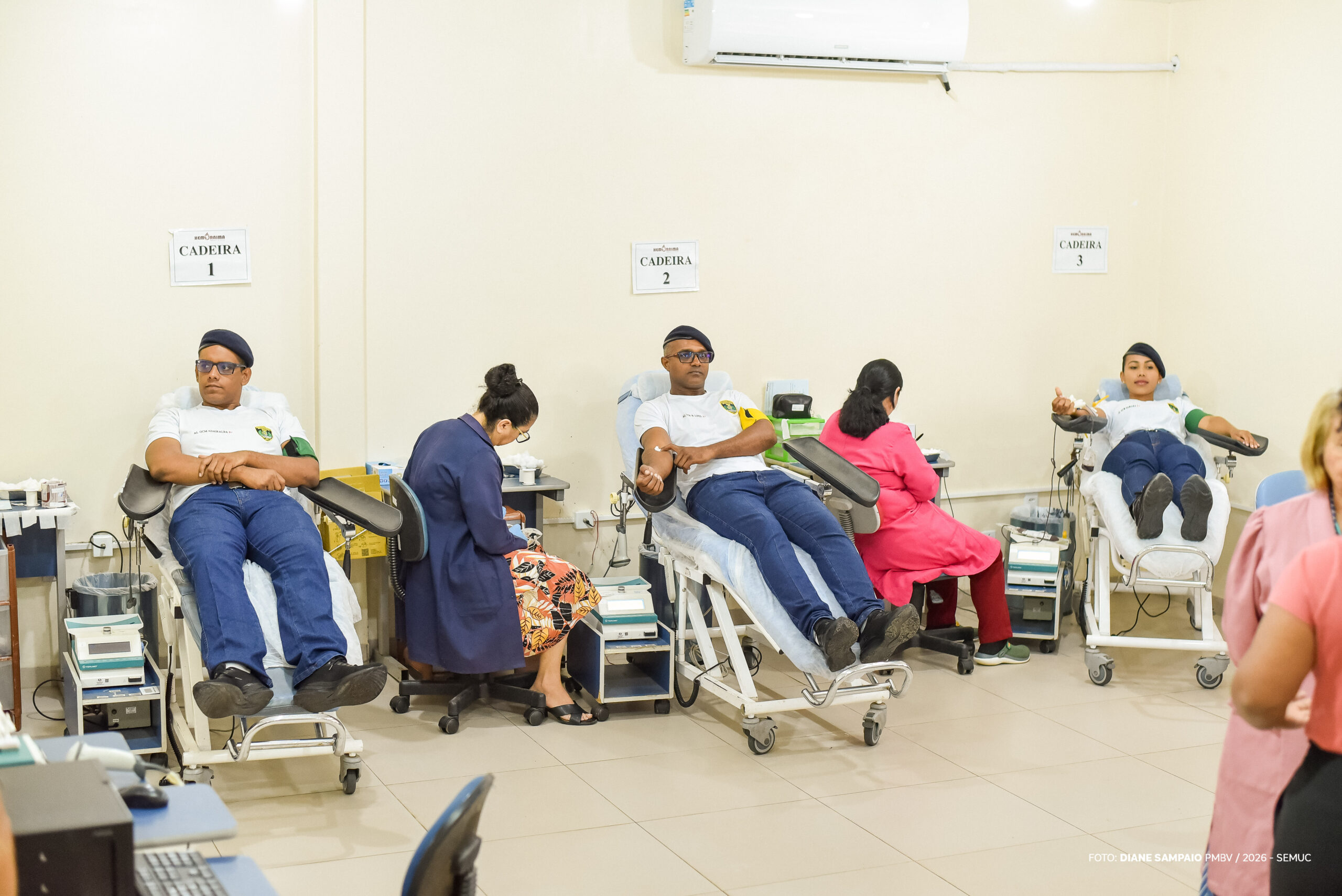 Hemoraima recebe apoio da Guarda Municipal de Boa Vista em doação de sangue