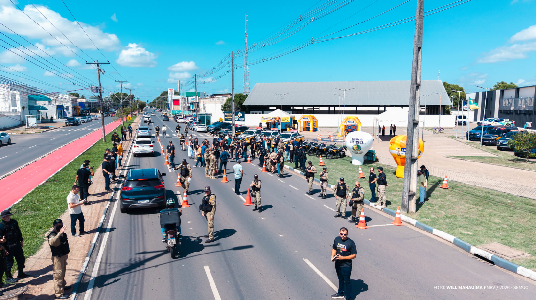 Blitz educativa abre programação do Maio Amarelo 2026 em Boa Vista